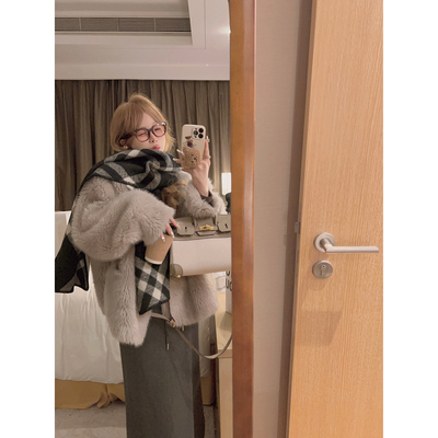 环保皮毛一体/皮草毛毛外套