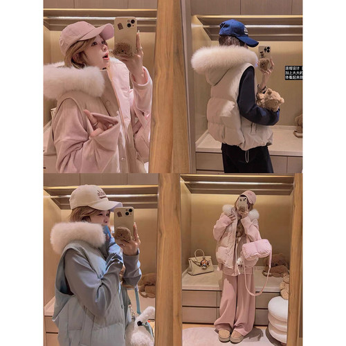 Yukiss【独家色！新年马甲新贵风格90白鸭绒羽绒服～】