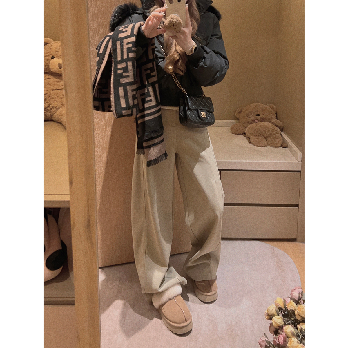 Yukiss【大pai感！复古色加绒加厚结构弯刀牛仔裤～】