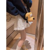 Yukiss 白色蕾丝花边蛋糕半身裙女春韩系小个子宽松舒适短裙A字裙