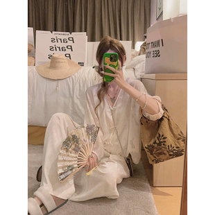 Yukiss【梦雨江南!新中式盘扣提花衬衫半身裙套装】