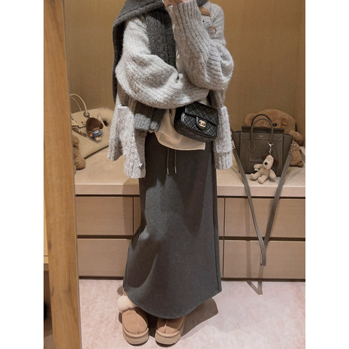 Yukiss【秋冬B入的长裙！无敌显瘦好穿/加绒半身裙】