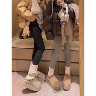 厚绒平纹打底裤 羊绒蛋白薄绒 巨瘦腿效果 Yukiss