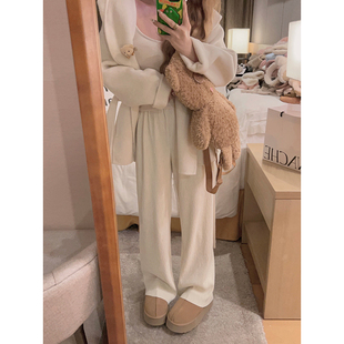 ～ 加厚压褶面料休闲拖地裤 丝绒垂垂裤 Yukiss