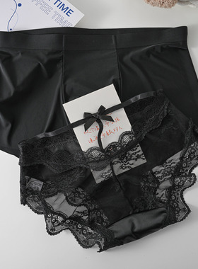 沦陷了！这么好看~情侣内裤一男一女性感纯欲风冰丝2026夏季新款