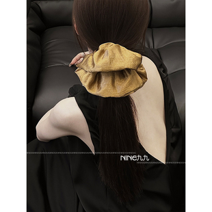 NINE九 100%涤纶韩国高级感桑蚕丝大肠发圈发绳潮 头绳2025年新款