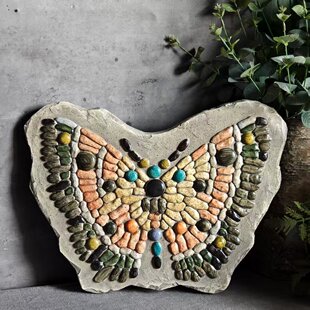 美式 饰造景 自然复古蝴蝶花园踏脚石户外庭院踏步石草坪汀步石装