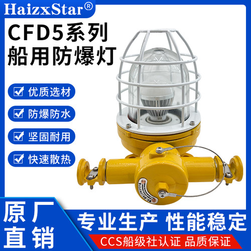 船用白炽LED防爆灯CFD5钢化玻璃灯罩铝铜不锈钢CCS证