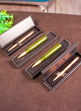 创意金属巴雷特子弹壳笔圆珠笔工艺品学生办公用品送战友纪念品