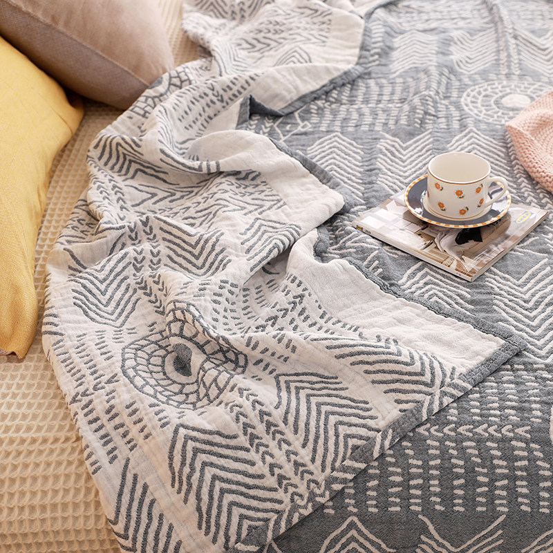 순수 면 3층 거즈 수건 이불 성인 홈 소프트 북유럽 에어컨 담요 학생 면화 수면 시트 여름 시트