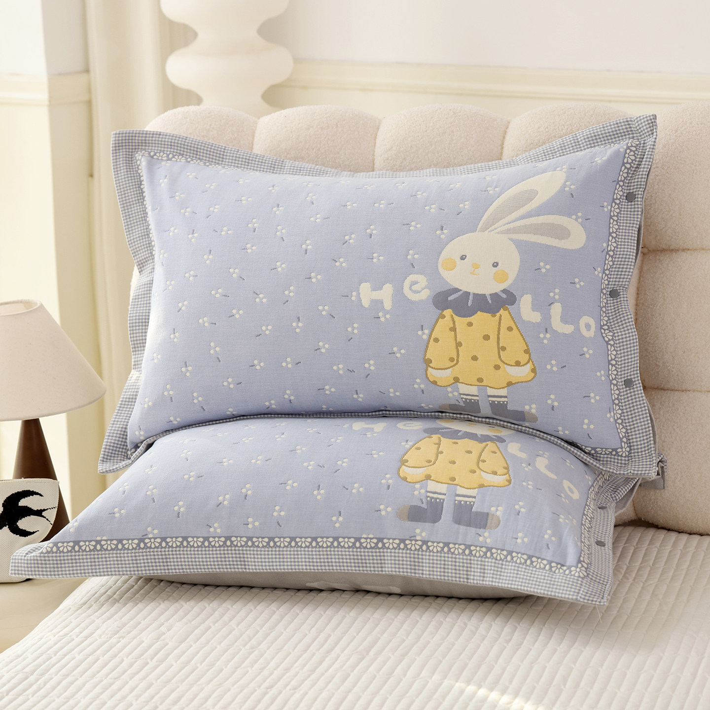 高密纯棉纱布枕套成人高档全棉按扣枕头套柔软透气亲肤枕芯内胆套,床上用品,枕套,淘宝优惠券,粉丝福利购,淘宝优惠卷