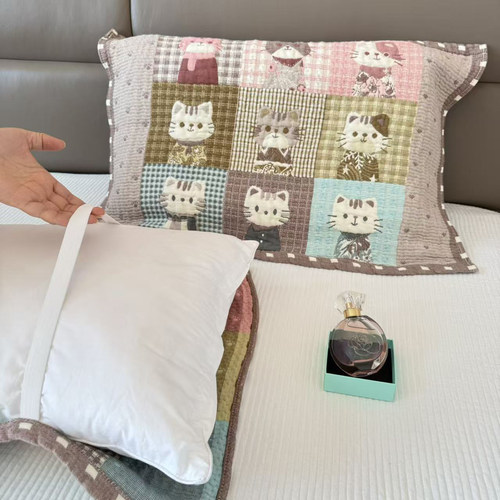 加厚棉纱布枕巾绑带防脱落