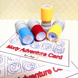 瑞克和莫蒂Rick和andMorty卡通可爱动画周边莫蒂冒险卡印章瑞克头