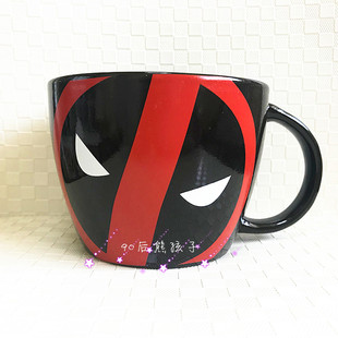 漫威DEADPOOL死侍X战警周边水杯子DC美漫陶瓷马克杯泡面杯水杯子