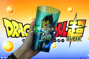 出口原单日本动漫七龙珠贝吉塔蓝色透明玻璃杯随手杯水杯马克杯子