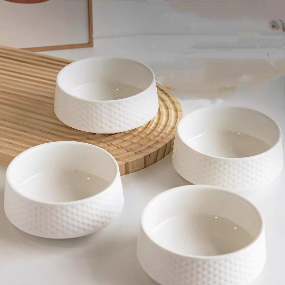 ins北欧轻奢碗纯白米饭碗家用精致甜品碗简约碗2026新款吃饭小碗