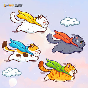 汽车个性创意卡通可爱小猫咪车贴飞猫划痕贴油箱贴保险杠装饰贴纸