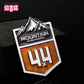 适用于JEEP牧马人汉兰达4X4车标四驱越野金属改装 雪山标车身贴