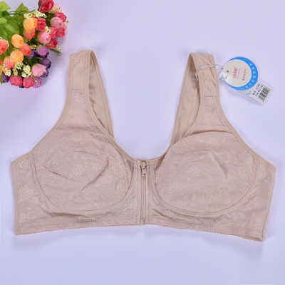 中老年前拉链运动风无钢圈文胸