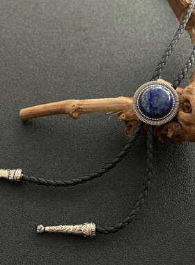 复古美式阿美咔叽衬衫休闲波洛领带