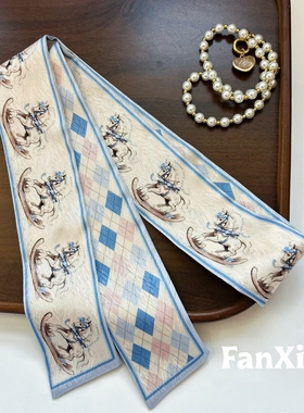 繁星原创新品甜美百搭小马丝巾小长条飘带细窄编发绑包包丝带领带