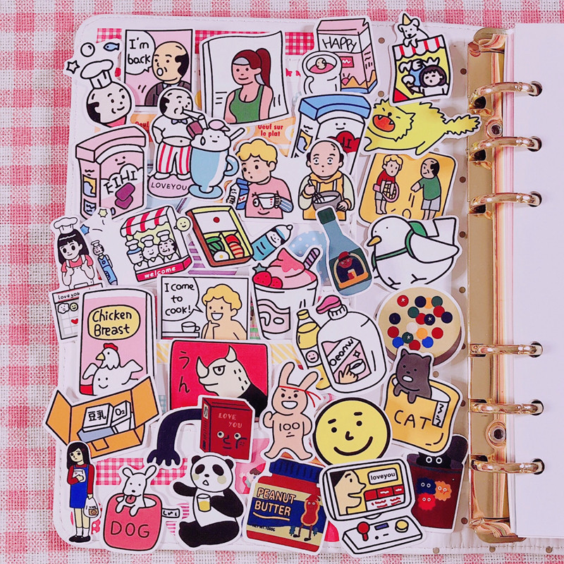 韩国ins可爱卡通氧气宝宝夏日饮品贴纸少女手账手机相册装饰贴画