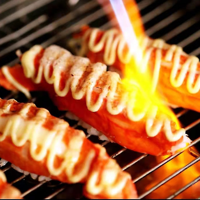 日料寿司料理国产v型美加佳帝王蟹柳500克火炙蟹肉棒模似蟹味棒