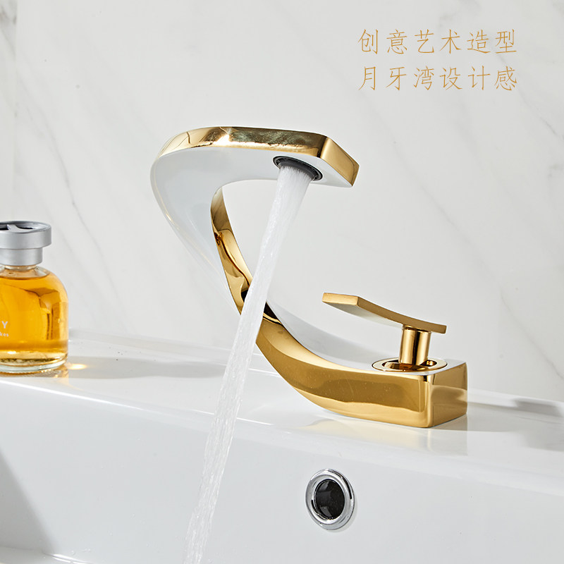 全铜洗手盆水龙头卫生间洗脸池洗漱台盆浴室柜艺术台上盆家用冷热