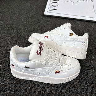 厚底增高原创面包鞋女鞋2026春季新款小白鞋百搭学生休闲小众板鞋