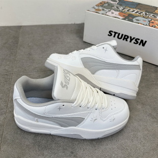 男鞋 百搭情侣休闲板鞋 2025冬季 小白鞋 新款 港风小众原创厚底面包鞋