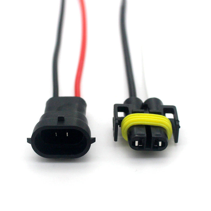 汽车h11插头线插座线公插头母插座近光灯前雾灯卤素灯改装线接头