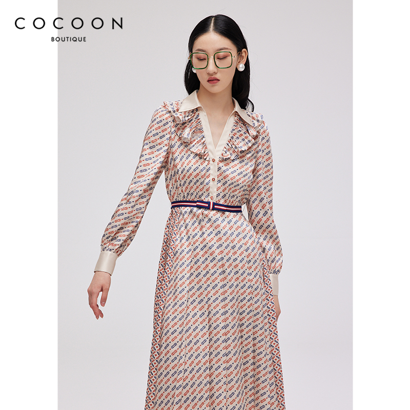 商场同款中长款连衣裙COCOON