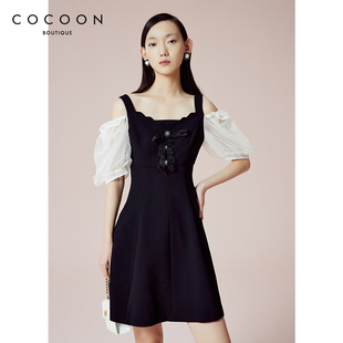 商場同款 裙子夏季 新款 女俏皮氣質蝴蝶結連衣裙 可可尼COCOON時尚