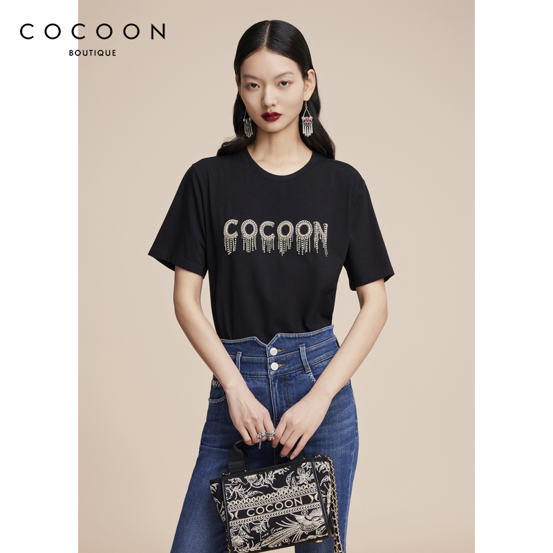 商场同款简约COCOON烫钻