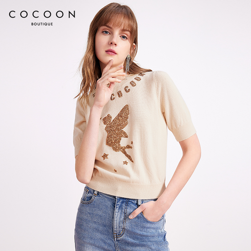 商场同款COCOON毛衫修身针织衫
