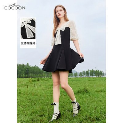 宫廷网纱网纱连衣裙法式COCOON