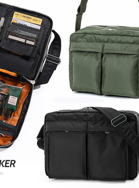在日韩很火~TANKER经典尼龙单肩斜挎包男女通勤休闲邮差日系小包