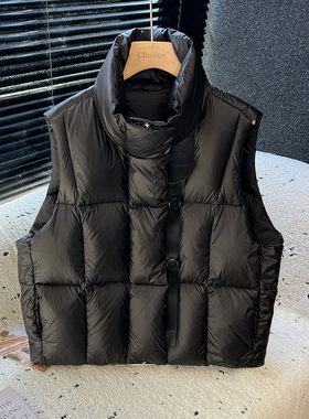 above deck羽绒马甲女短款2025冬季新款加厚高端外穿背心立领外套