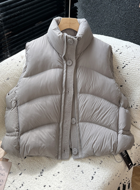 above deck2025冬季新款高端加厚羽绒马甲女短款外穿背心针织外套