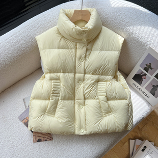 above 洋气小个子马夹外套2025冬季 新款 deck设计感羽绒马甲女时尚