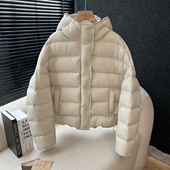 above 高端白鸭绒外套 时尚 deck加厚排骨宽松羽绒服女短款 连帽韩版