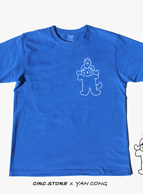 Circ Store x YAN CONG  艺术家合作款猫咪系列T恤 手工印制 限量