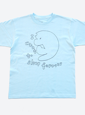 Circ Store X YAN CONG艺术家合作款 爱睡觉的猫 T恤原创丝网印刷