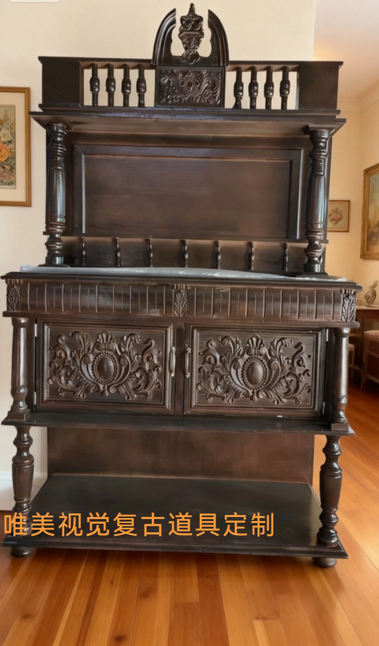 欧式复古实木雕花餐边柜影楼拍摄道具影棚装饰摆件影楼家具复古柜,个性定制/设计服务/DIY,道具定制,淘宝优惠券,粉丝福利购,淘宝优惠卷