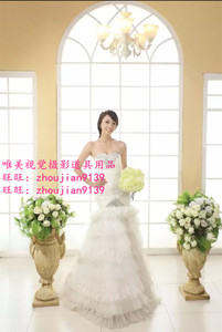 2018新款影楼摄影婚纱实景影棚装修设计制作韩式儿童实景w-2190