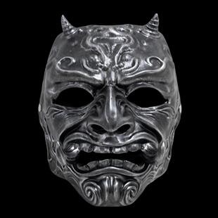 万圣节日式赤般若百鬼夜行能剧鬼武士cos手工制作树脂工艺面具