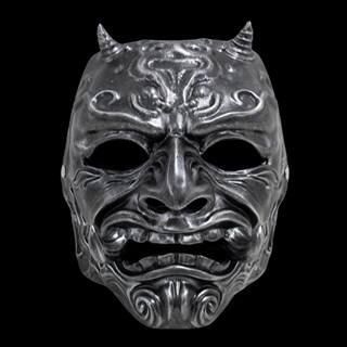 万圣节日式赤般若百鬼夜行能剧鬼武士cos手工制作树脂工艺面具