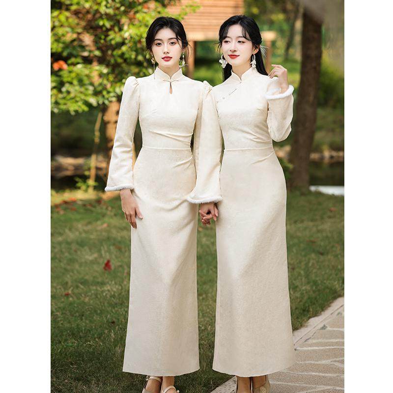 新中式伴娘服新款礼服裙