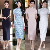 复古民国风高贵气质改良连衣裙长款 老上海旗袍2026新款 春夏年轻款