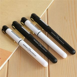 爱好0.7中性笔8701签字笔8700商务会议笔磨砂杆1.0mm粗学生练字笔